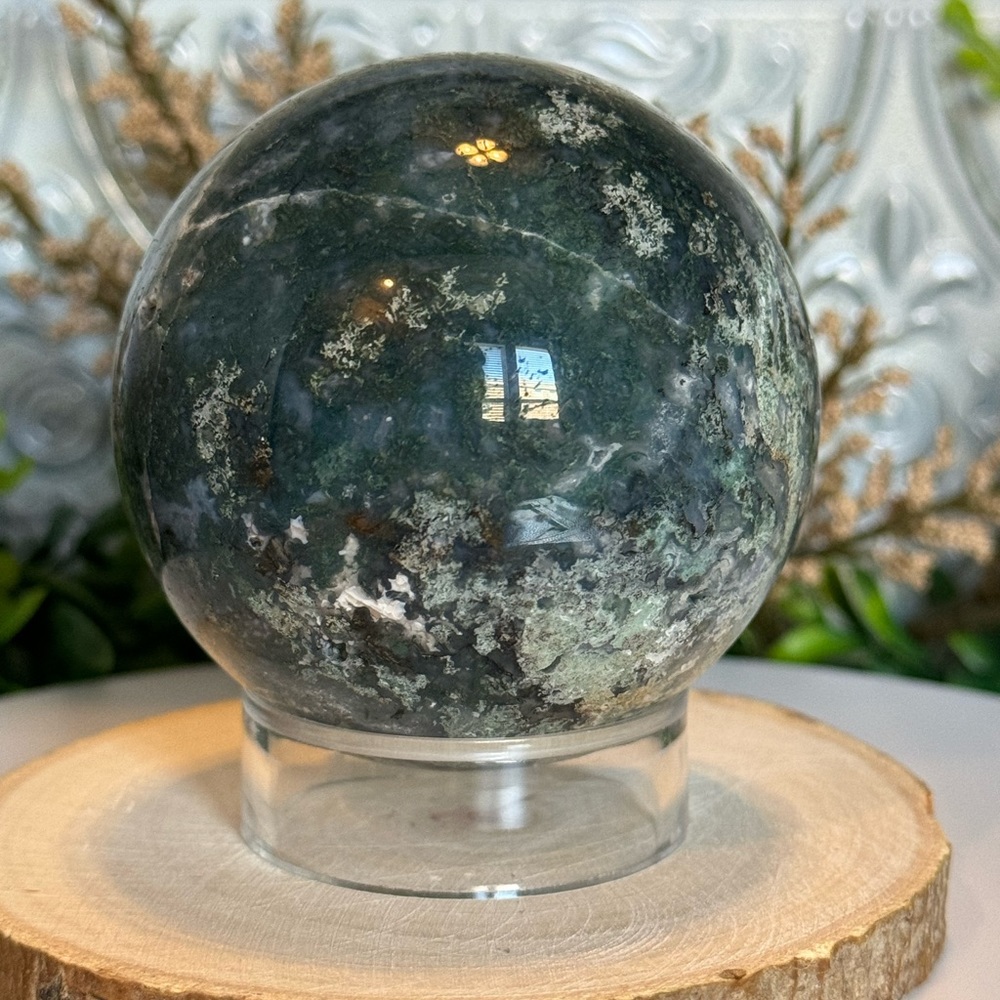 Moss Agate Sphere 62mm